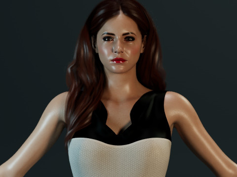 Karen Gillan Model 3D
