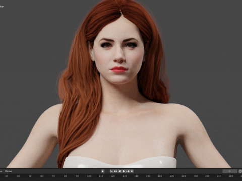 Karen Gillan Model 3D