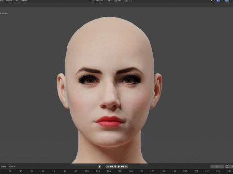 Karen Gillan Model 3D