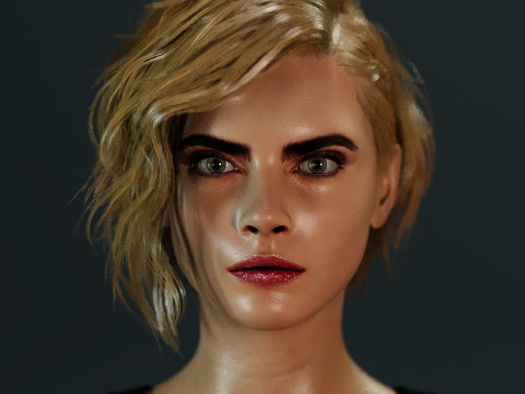 Cara Delevingne 3D Model