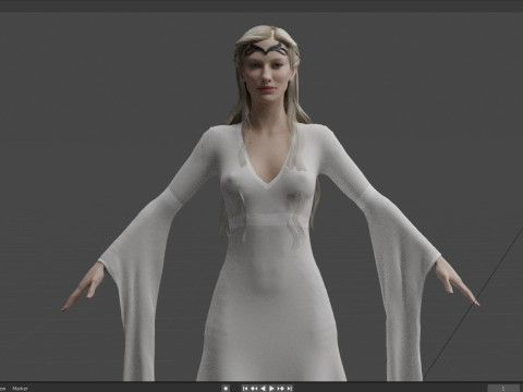 Lady Galadriel 3D-Modell