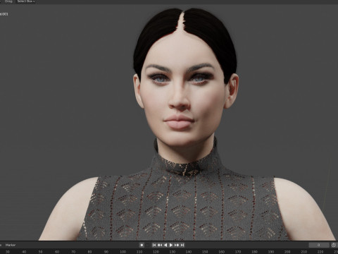 Bella Hadid 3D Model