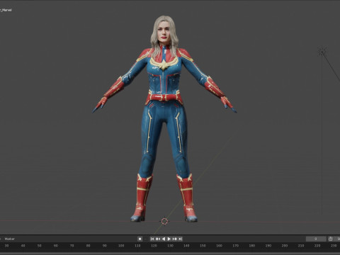 Captain Marvel Model 3D
