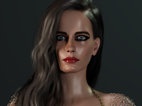 Eva Green 3D-Modell