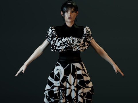 Jenna Ortega 3D Modell