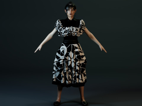 Jenna Ortega 3D Modell
