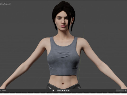 Emily Ratajkowski 3D-Modell