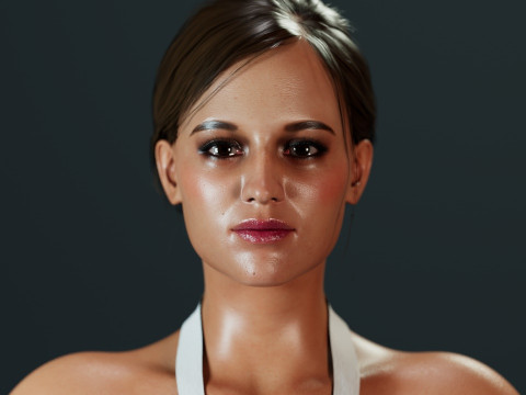 Alicia Vikander Modello 3D