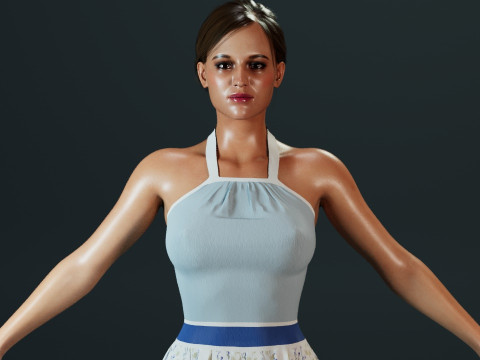 Alicia Vikander 3D 모델