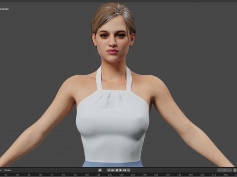 Alicia Vikander 3D 모델