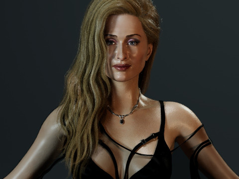 Paris Hilton 3D Model