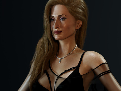 Paris Hilton 3D Model
