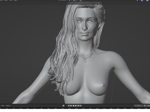 Paris Hilton 3D Model