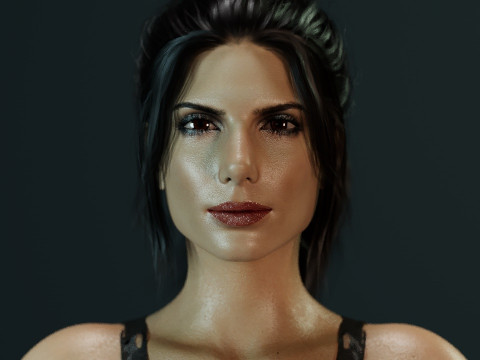 Sandra Bullock 3D Модель