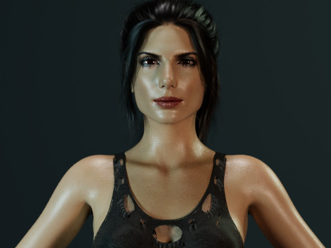 Sandra Bullock 3D Model