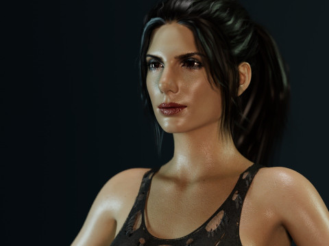 Sandra Bullock 3D Model
