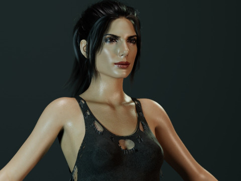 Sandra Bullock 3D Model