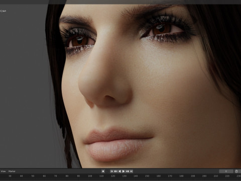 Sandra Bullock 3D Model