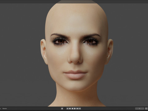 Sandra Bullock 3D Model