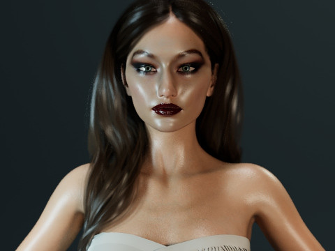 Gigi Hadid Model 3D