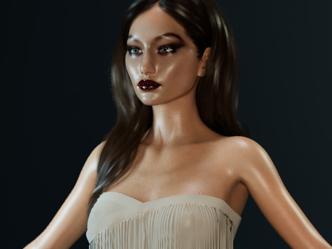 Gigi Hadid Model 3D