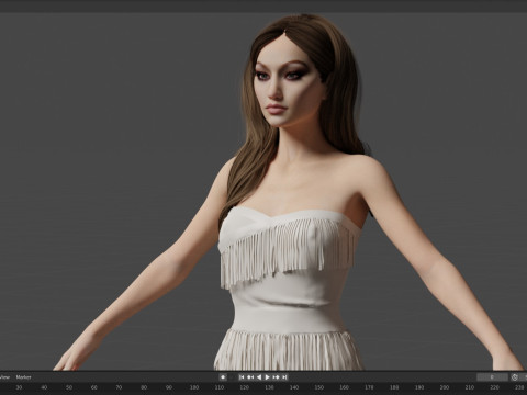 Gigi Hadid Model 3D