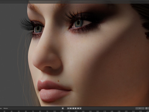 Gigi Hadid Model 3D