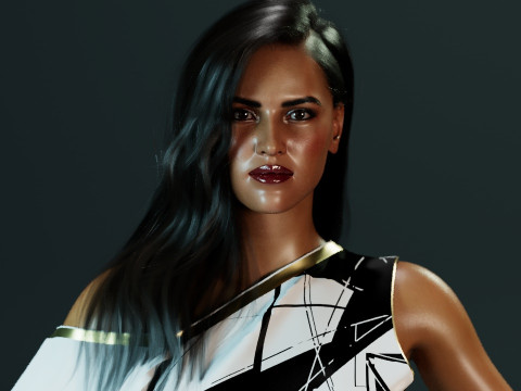 Adria Arjona 3D 모델