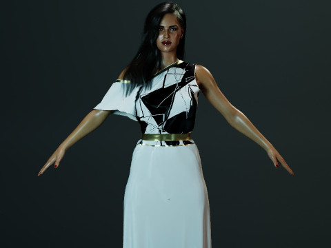 Adria Arjona 3D 모델