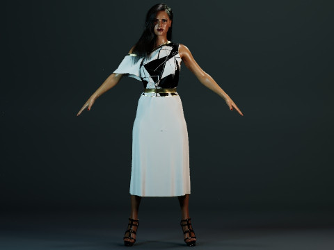Adria Arjona 3D 모델