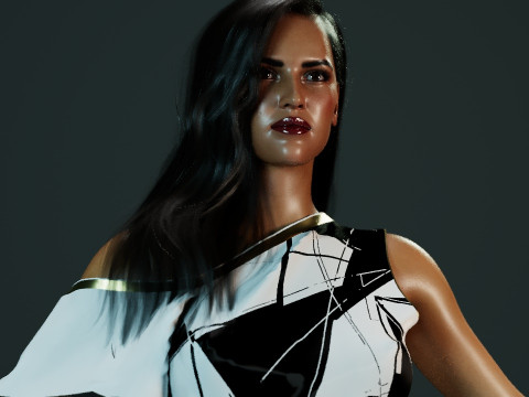 Adria Arjona 3D 모델