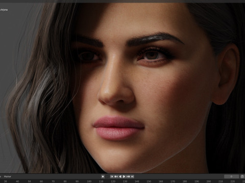 Adria Arjona 3D 모델