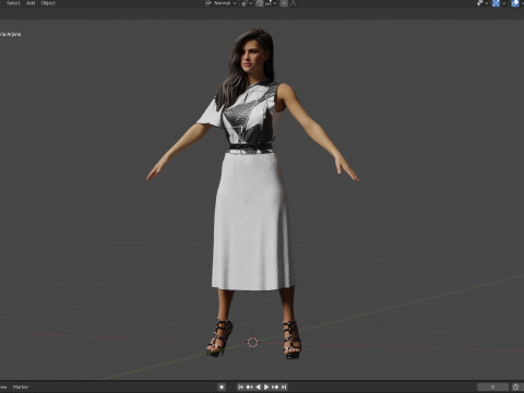 Adria Arjona 3D 모델