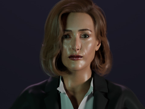 Gillian Anderson 3D Model