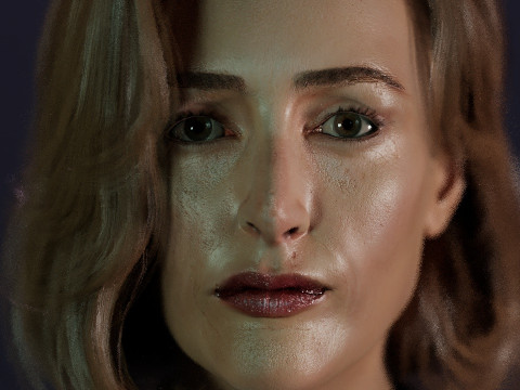 Gillian Anderson Modello 3D