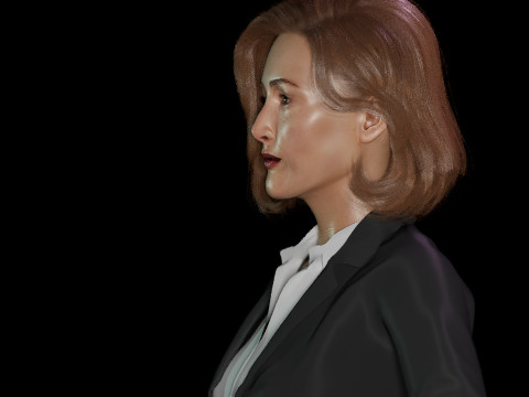 Gillian Anderson Modello 3D