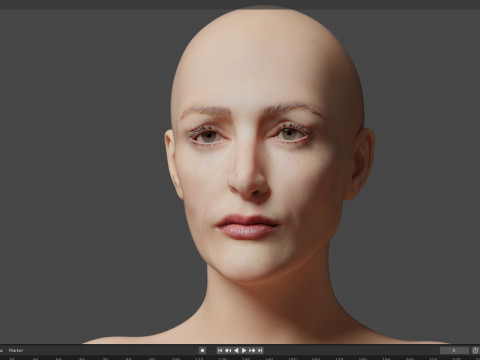 Gillian Anderson Modello 3D