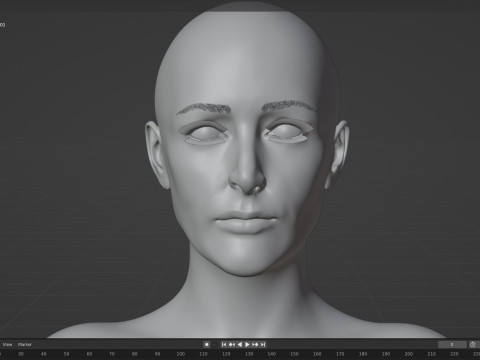 Gillian Anderson Modello 3D