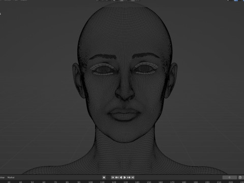 Gillian Anderson Modello 3D