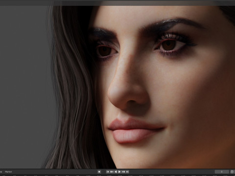 Penlope Cruz 3D Model