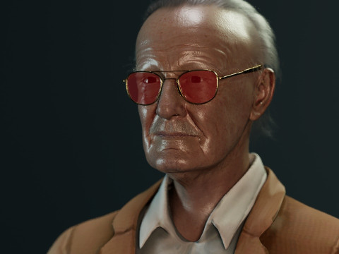 Stan Lee Model 3D