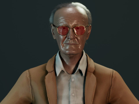 Stan Lee Model 3D