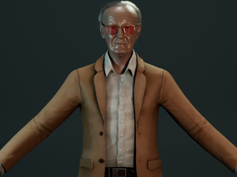 Stan Lee Model 3D