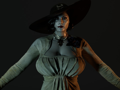 Alcina Dimitrescu 3D मॉडल
