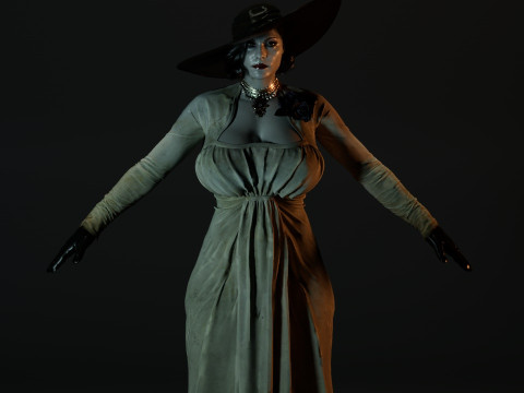 Alcina Dimitrescu 3D मॉडल