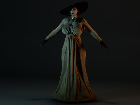 Alcina Dimitrescu 3D मॉडल