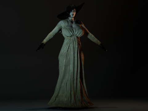 Alcina Dimitrescu 3D मॉडल