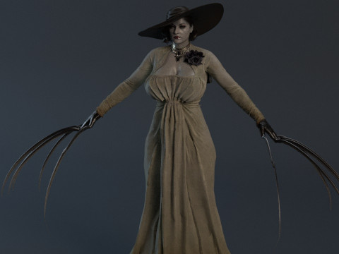 Alcina Dimitrescu 3D मॉडल