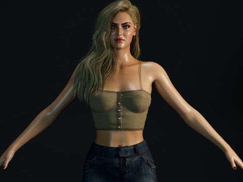 Candice Swanepoel 3D Model