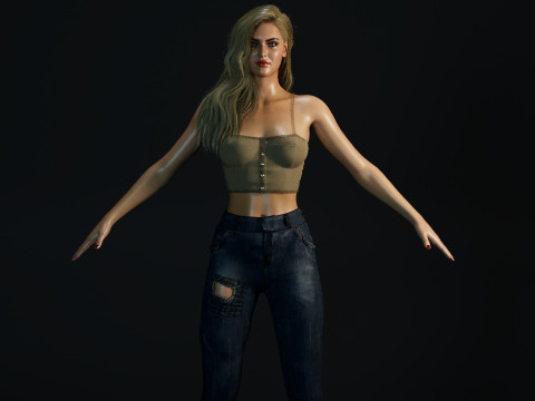 Candice Swanepoel 3D Model